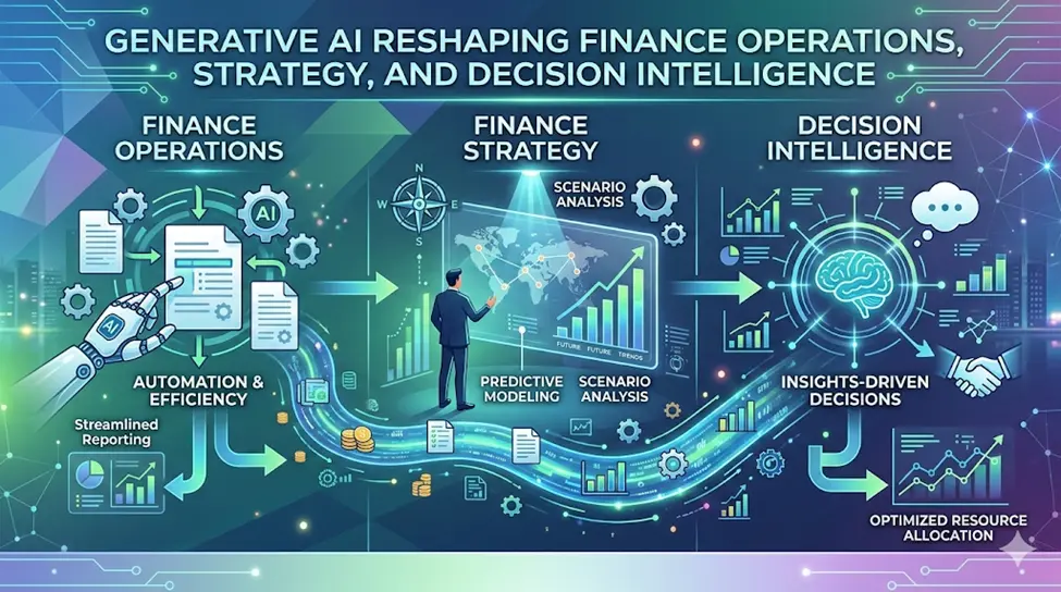 Generative AI Reshaping Finance Operations, Strategy, And Decision Intelligence