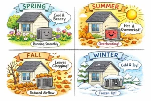 Read more about the article How Seasonal Changes Affect Home Air Conditioning Systems